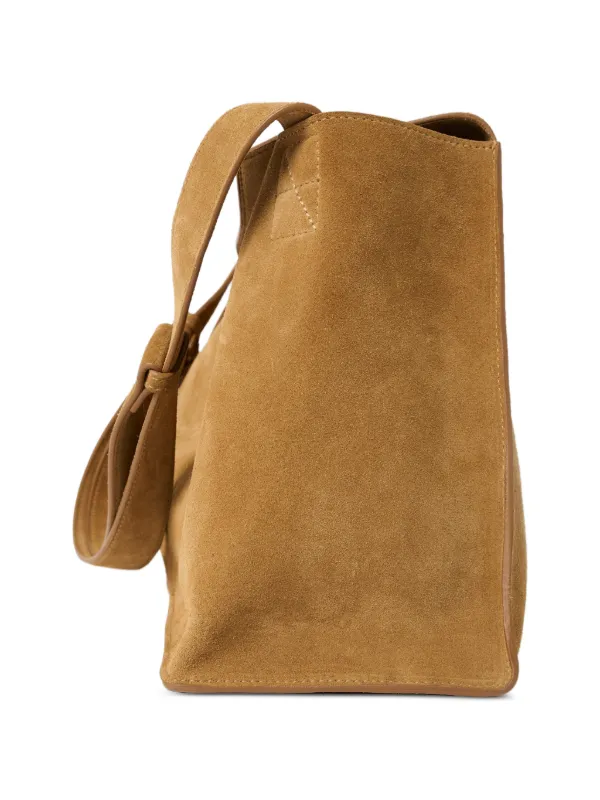 Studio Nicholson Shiboru Trapezoid Magnetic Suede Bag | Brown