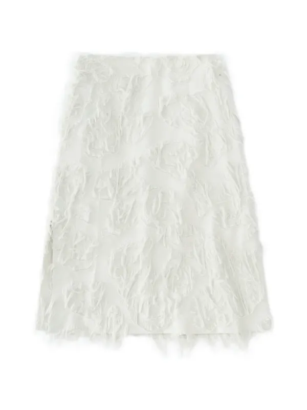 Studio Nicholson Roeper Midi Skirt in White