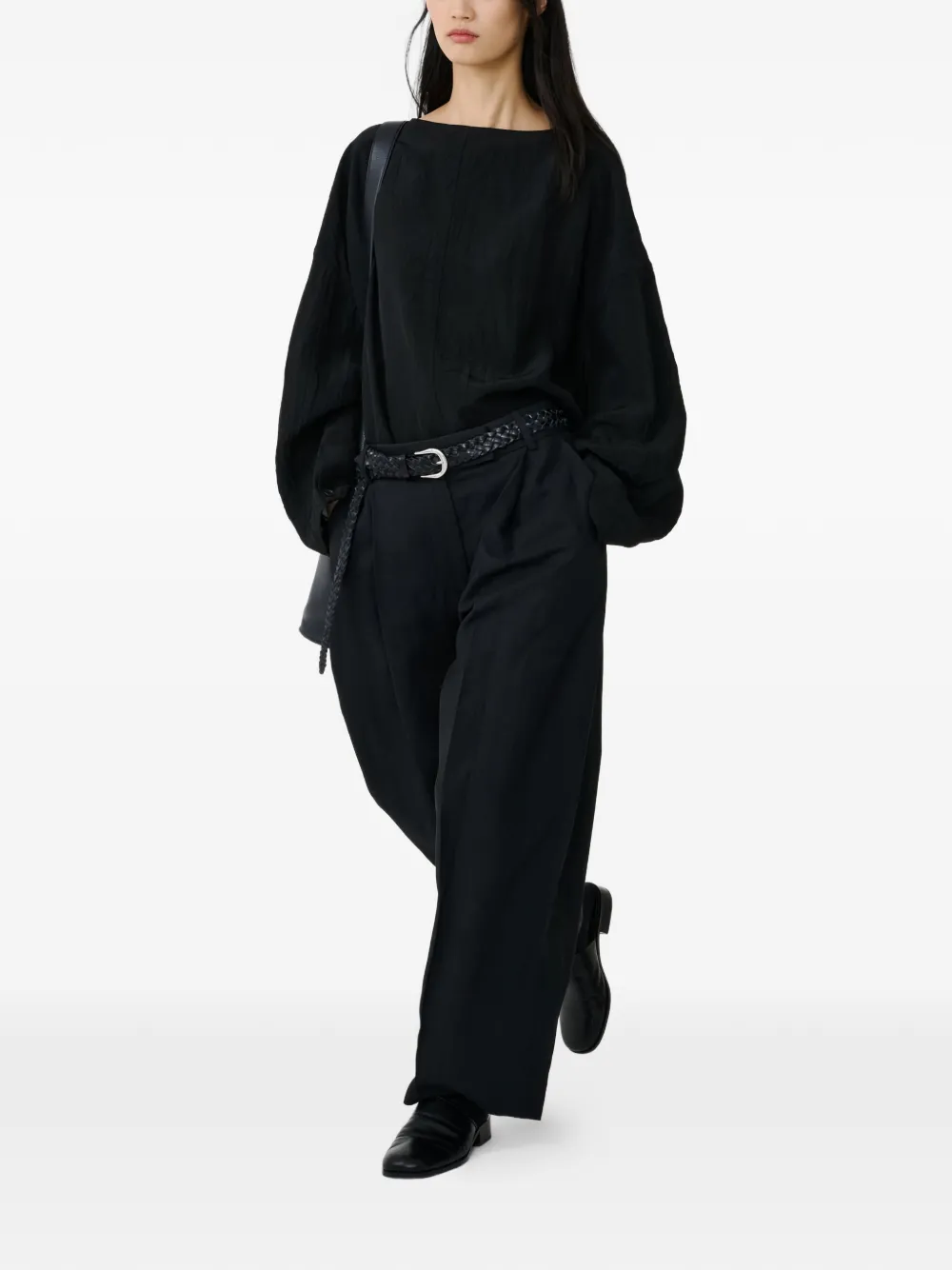  Studio Nicholson Nasser Pleated Trousers - Black 
