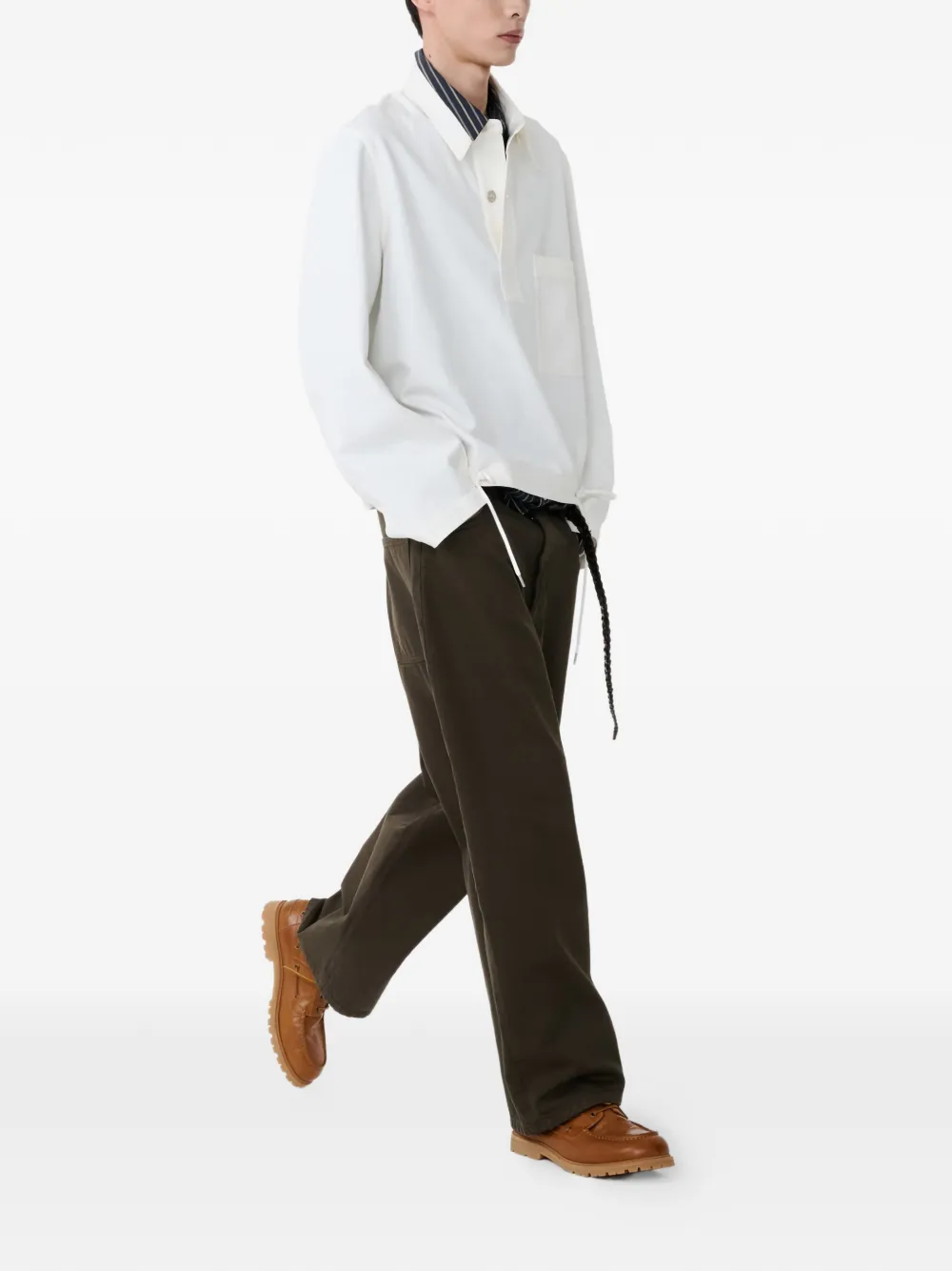  Studio Nicholson Stowe Two-button Shirt - White 