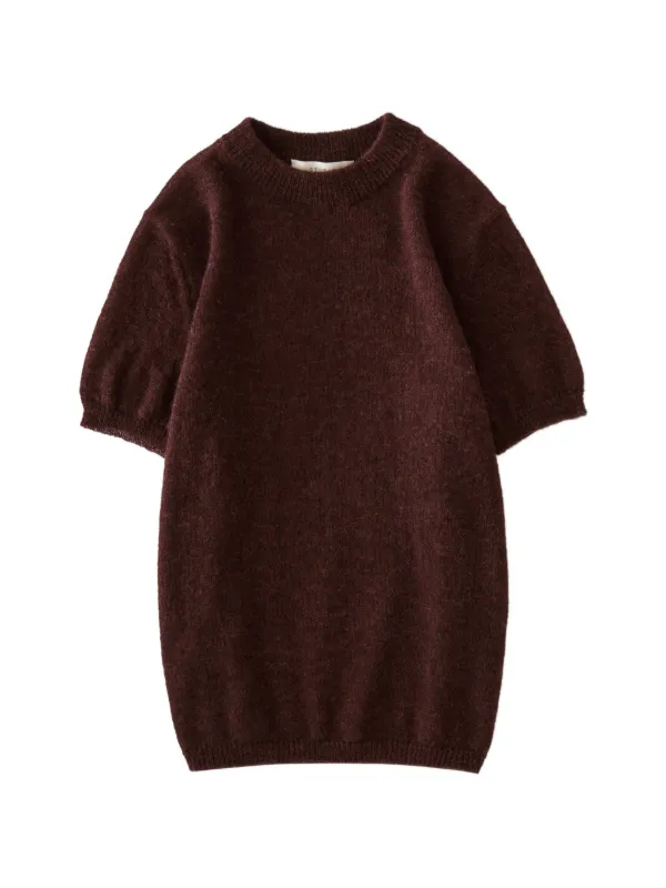Studio Nicholson Seren Ribbed Top in Brown