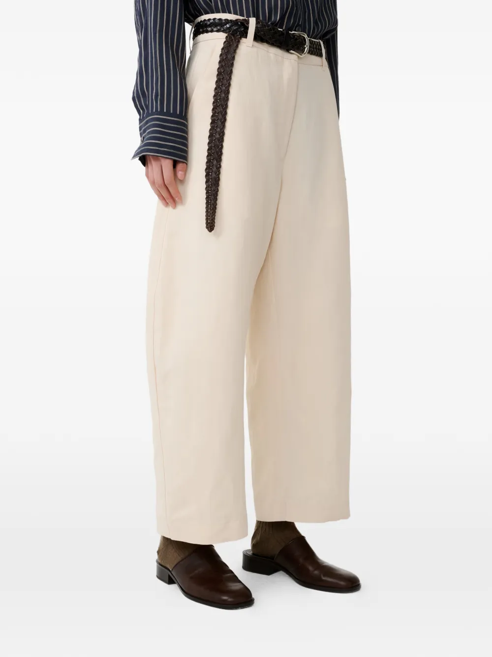 Studio Nicholson Chalco gewelfde jeans Beige