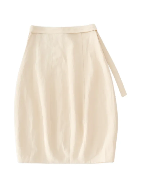 Studio Nicholson Orcha Tie-waist Misi Skirt in Neutrals