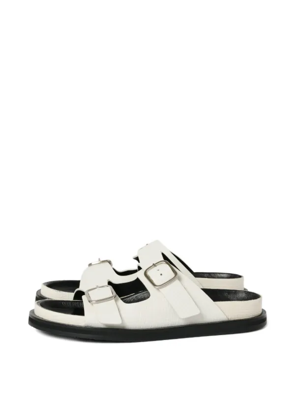 Studio Nicholson Buckle-fastening Denver Leather Sandals in White