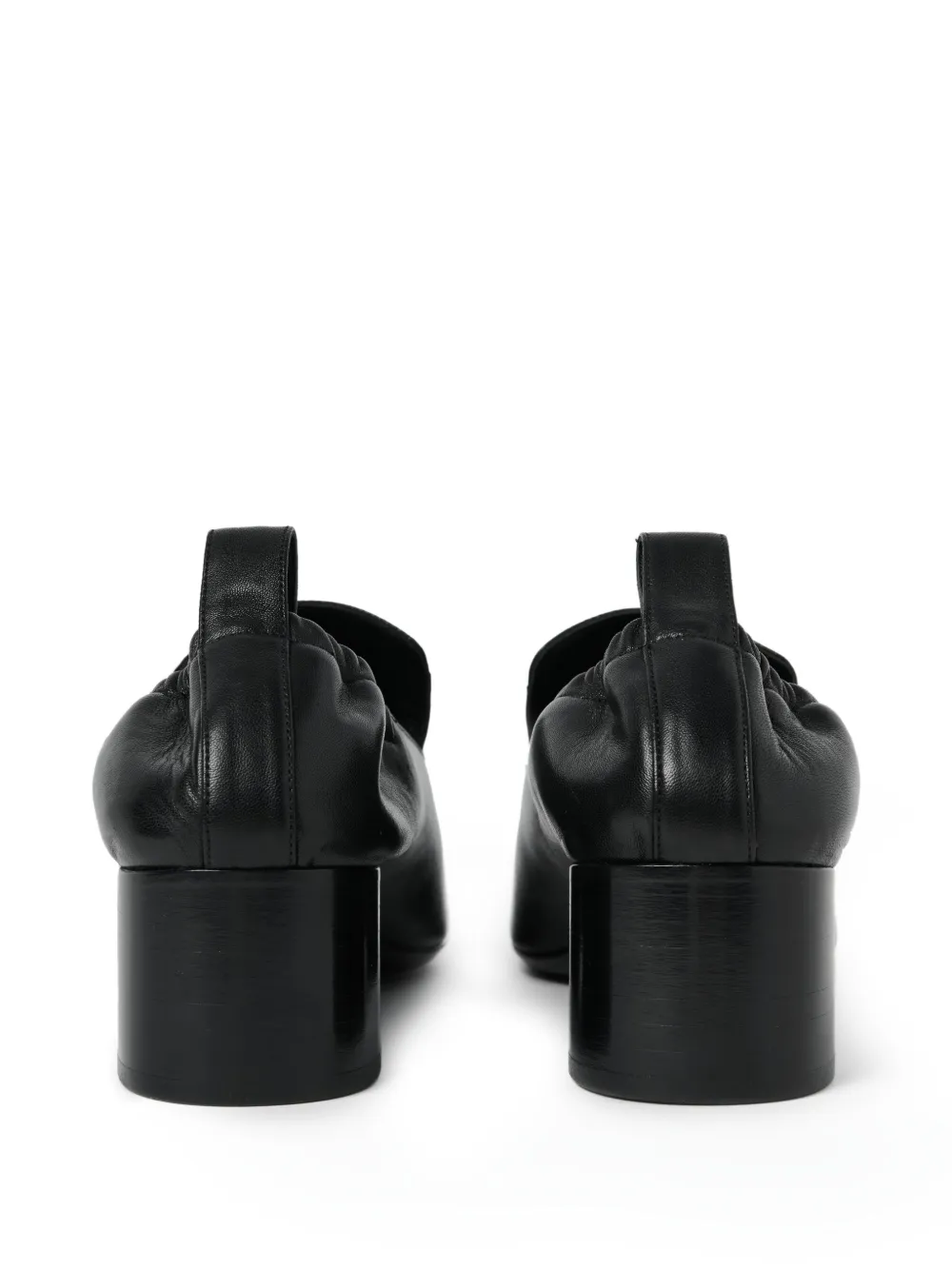 Studio Nicholson Moon loafers met vierkante neus en gestapelde hak Zwart