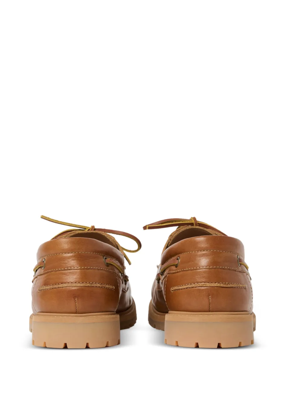 Studio Nicholson Guston gerafelde leren bootschoenen Bruin
