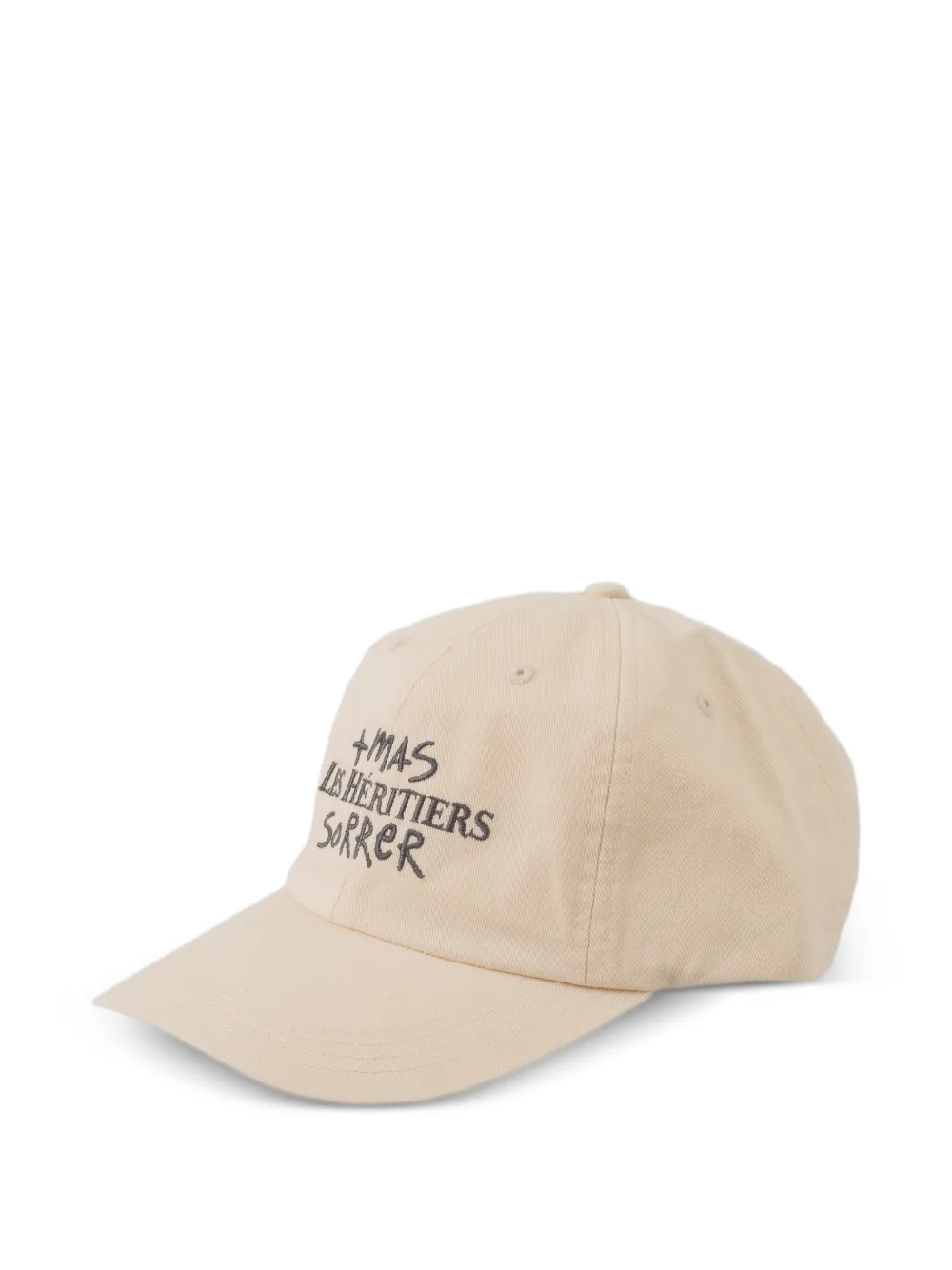  Les Héritiers X Mas Sorrer Embroidered Cap - Neutrals 