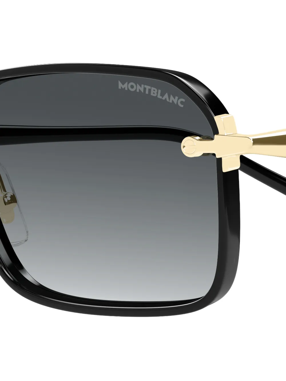 Montblanc Zonnebril met vierkant montuur Goud