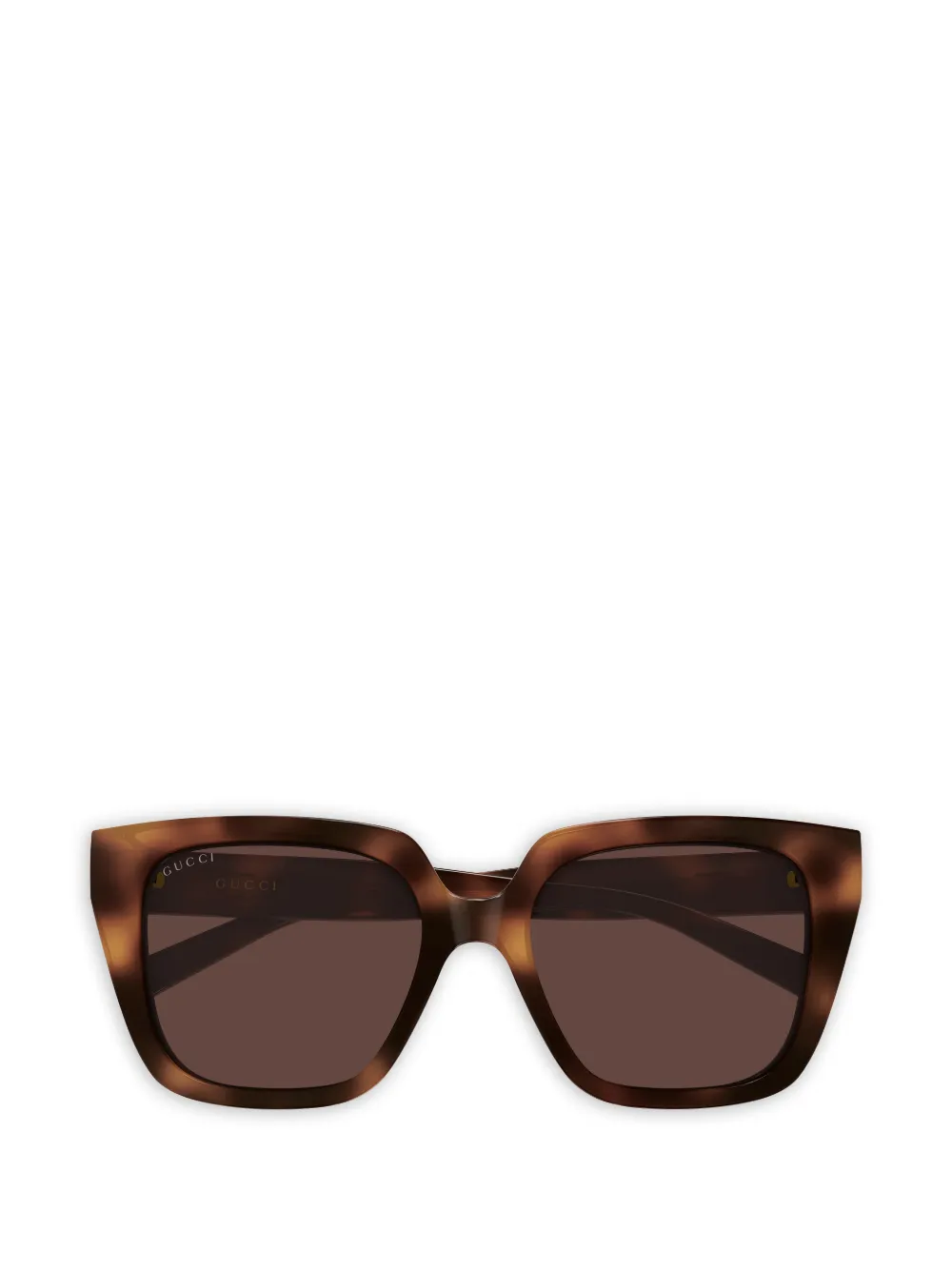 Gucci Eyewear geometric-frame logo sunglasses - Marrone
