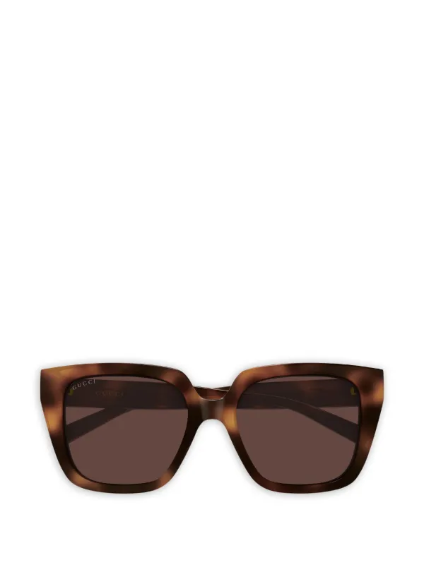 NEW Gucci Brown Geometric Unisex Sunglasses Gucci Brown Geometric Ladies Sunglasses GG1421S 002 51  main image 2