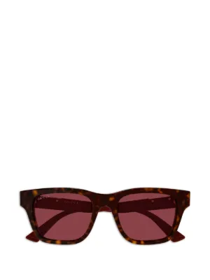 Gucci Eyewear ラウンドフレーム サングラス | ブラウン | FARFETCH JP