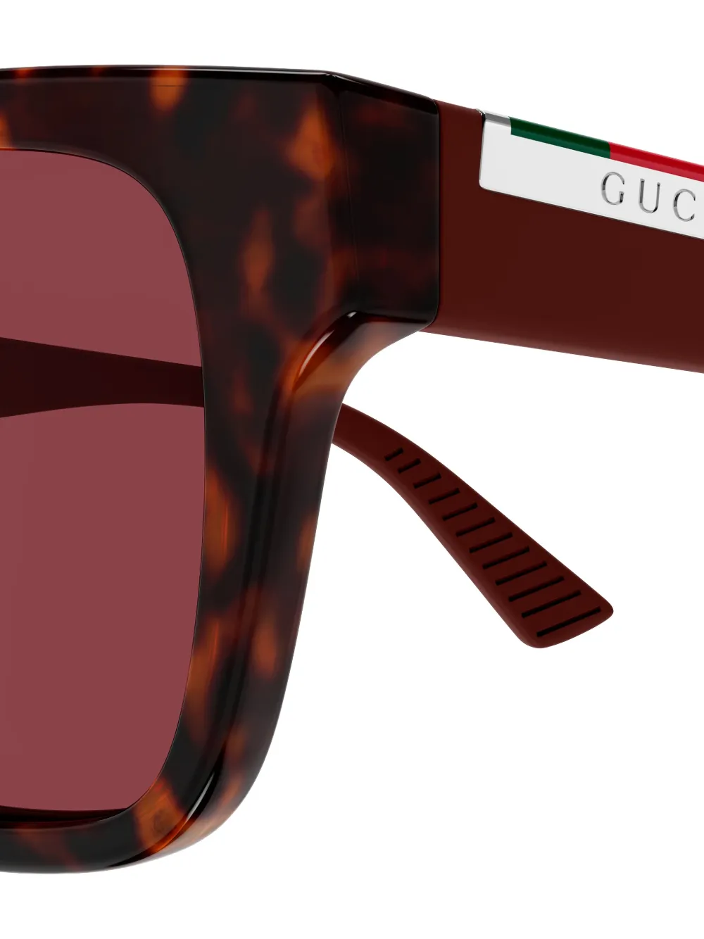 Gucci Eyewear Zonnebril met geometrisch montuur Bruin