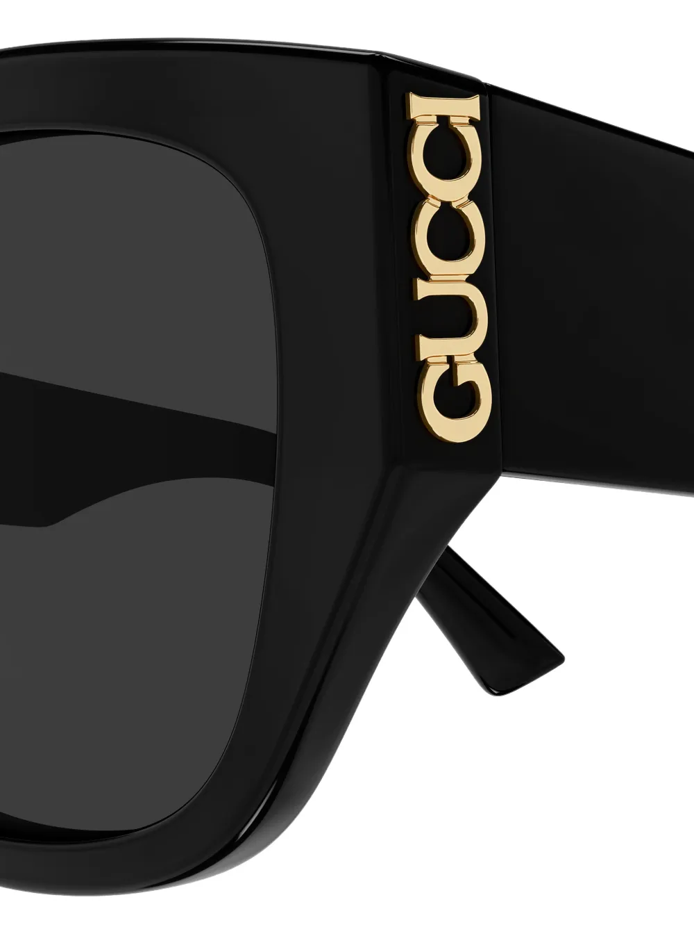 Gucci Eyewear Zonnebril met geometrisch montuur Zwart