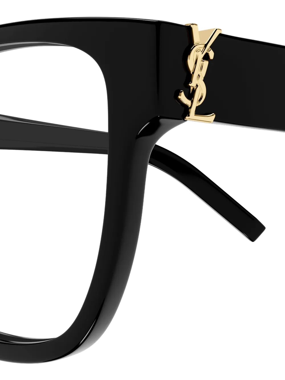  Saint Laurent Eyewear Logo-plaque Glasses - Black 