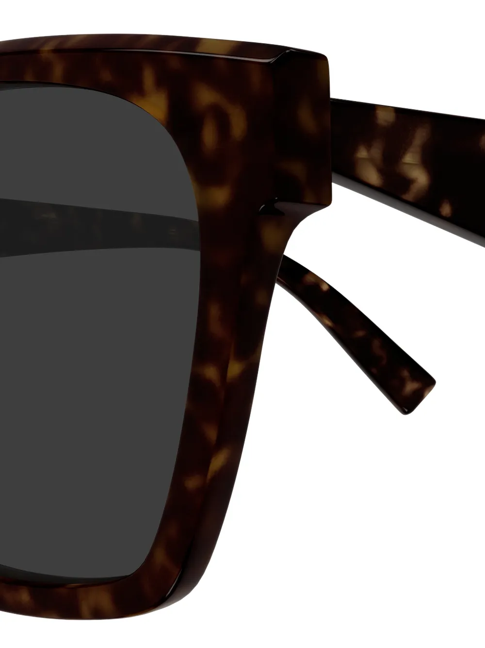 Saint Laurent Eyewear Zonnebril met schildpadschild-design Bruin