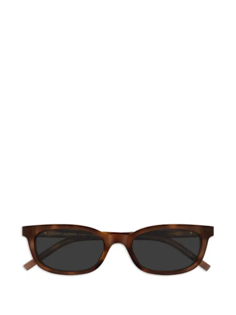 Saint Laurent Eyewear lentes de sol con armazón oval estilo carey