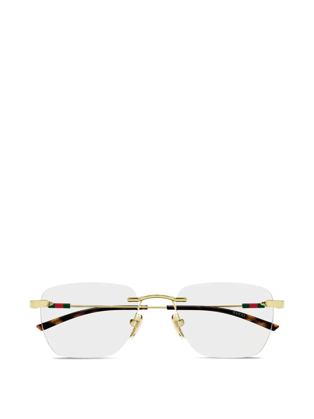 Gucci Eyewear rimless square glasses - Oro