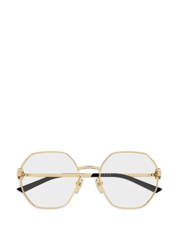 Gucci Eyewear gg2048o ジオメトリック メガネフレーム | ゴールド
