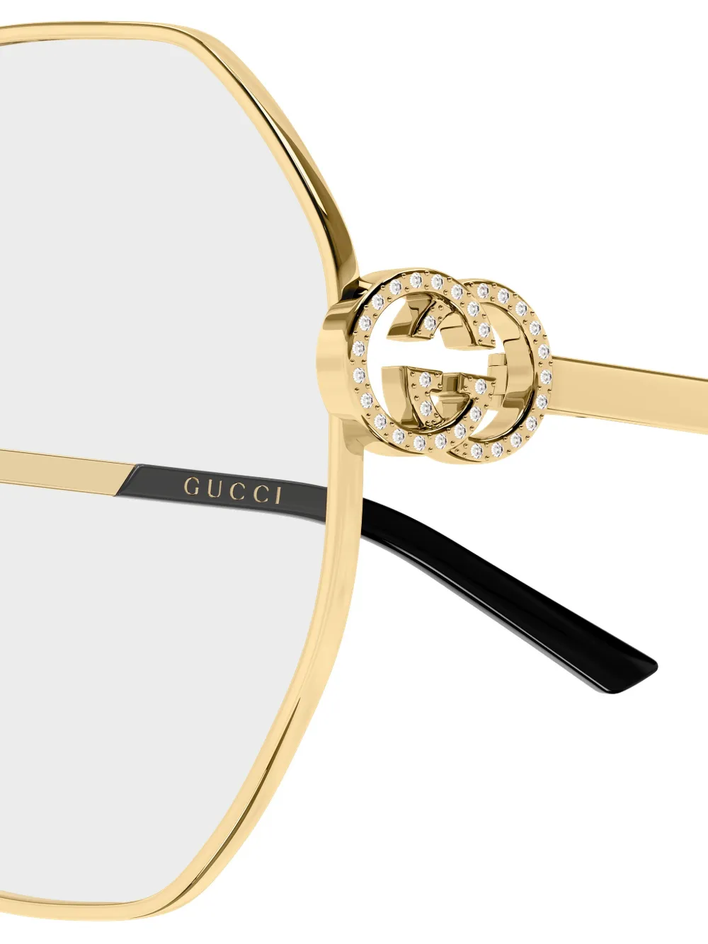 Gucci Eyewear GG2048O bril met geometrisch montuur Goud