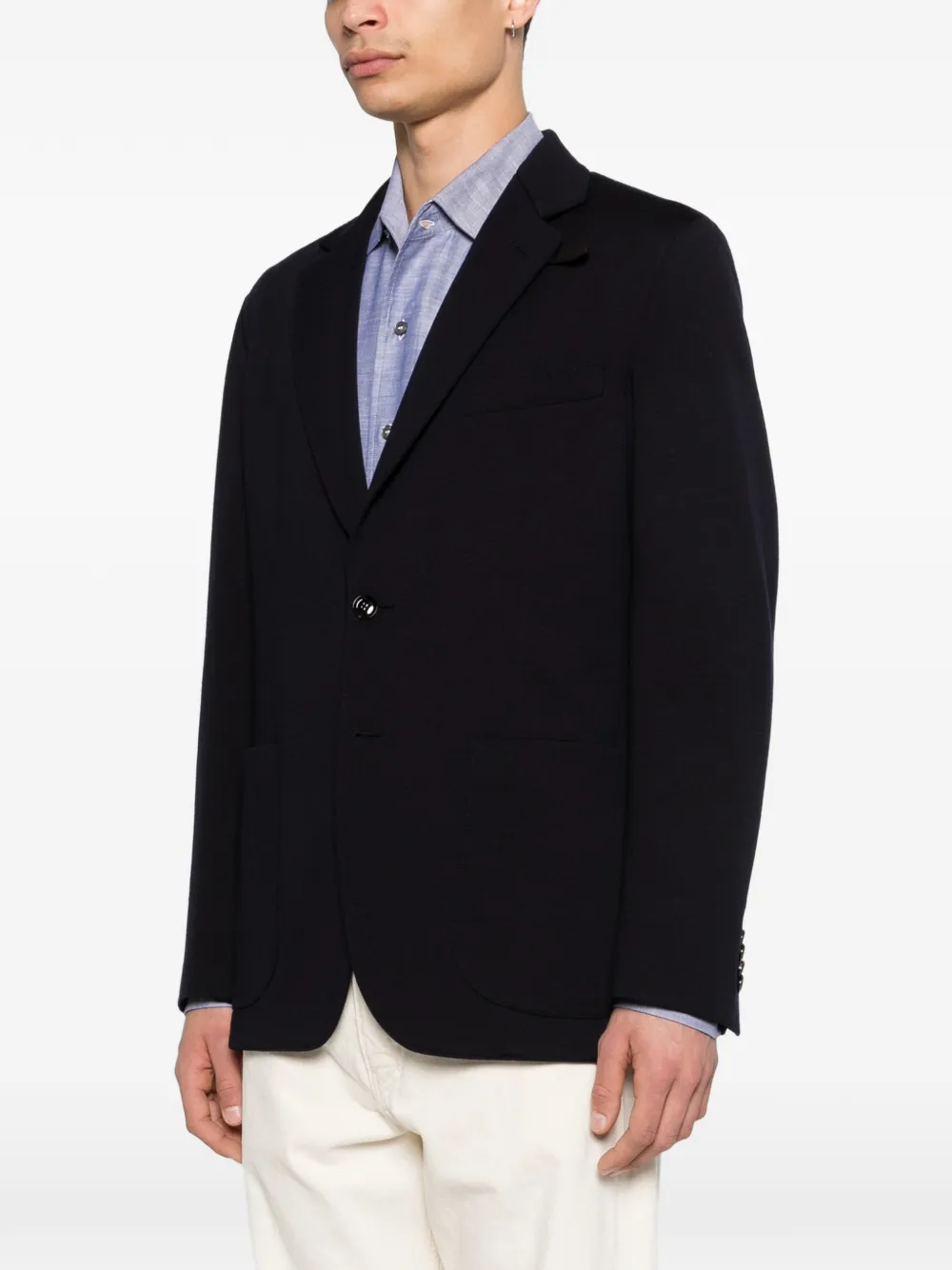  Brioni Jersey Blazer - Blue 