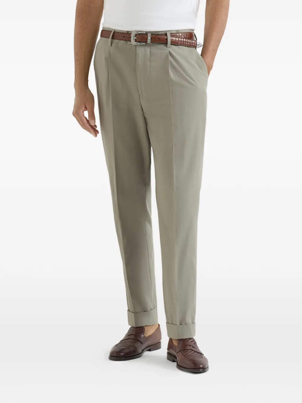 Brunello Cucinelli Geplooide broek Beige