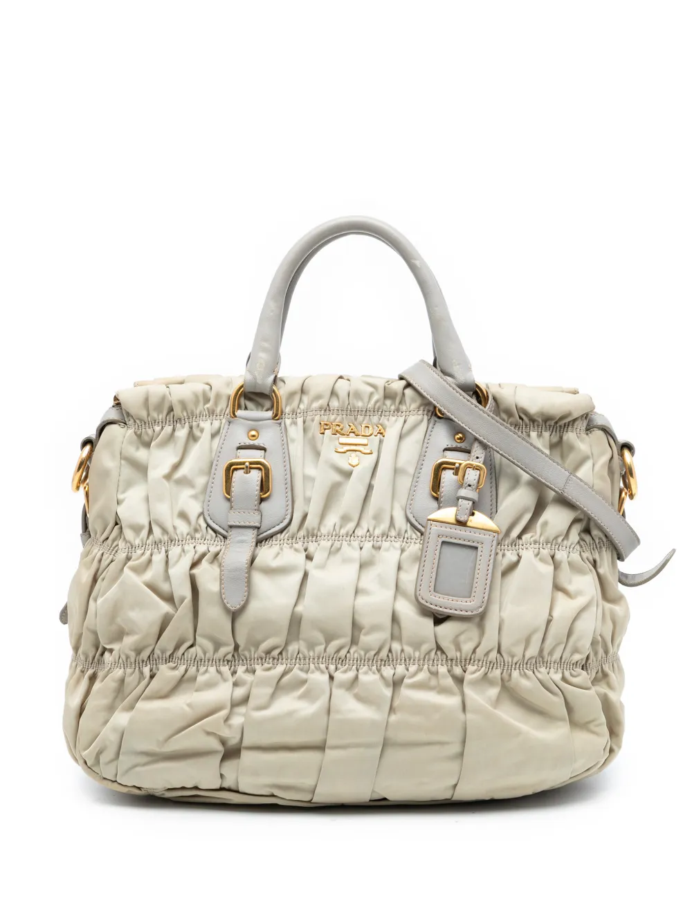 Prada Pre-Owned 2010-2025 Tessuto Gaufre satchel - Marrone