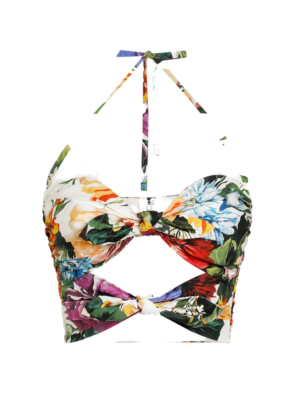 Dolce & Gabbana Twill blouse met boeketprint Wit