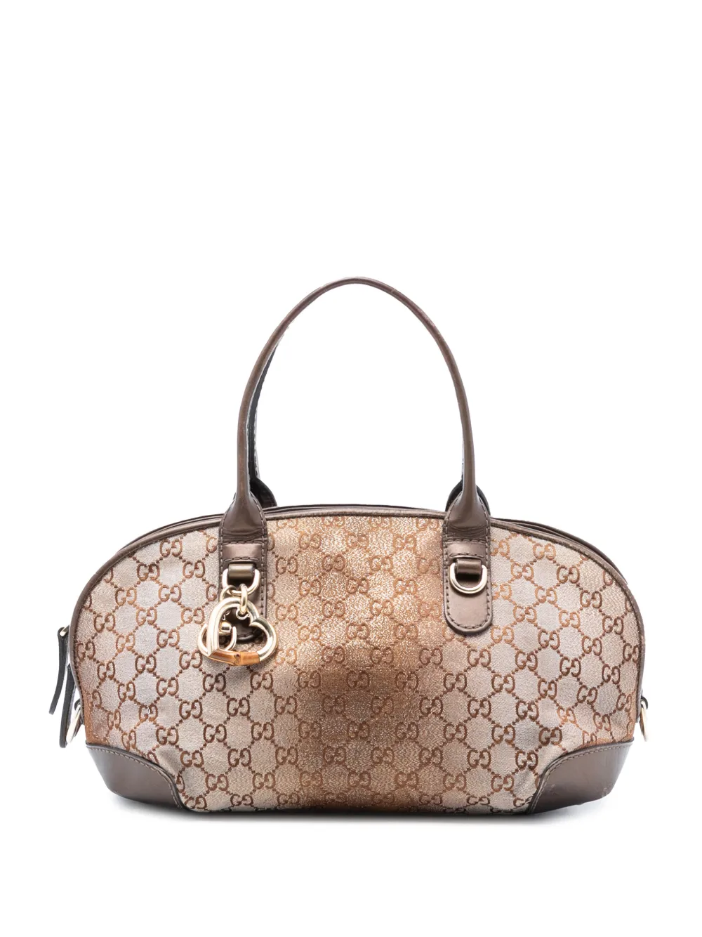 Gucci Pre-Owned Borsa a tracolla Heart Bit in tela GG lurex 2000-2015 - Marrone