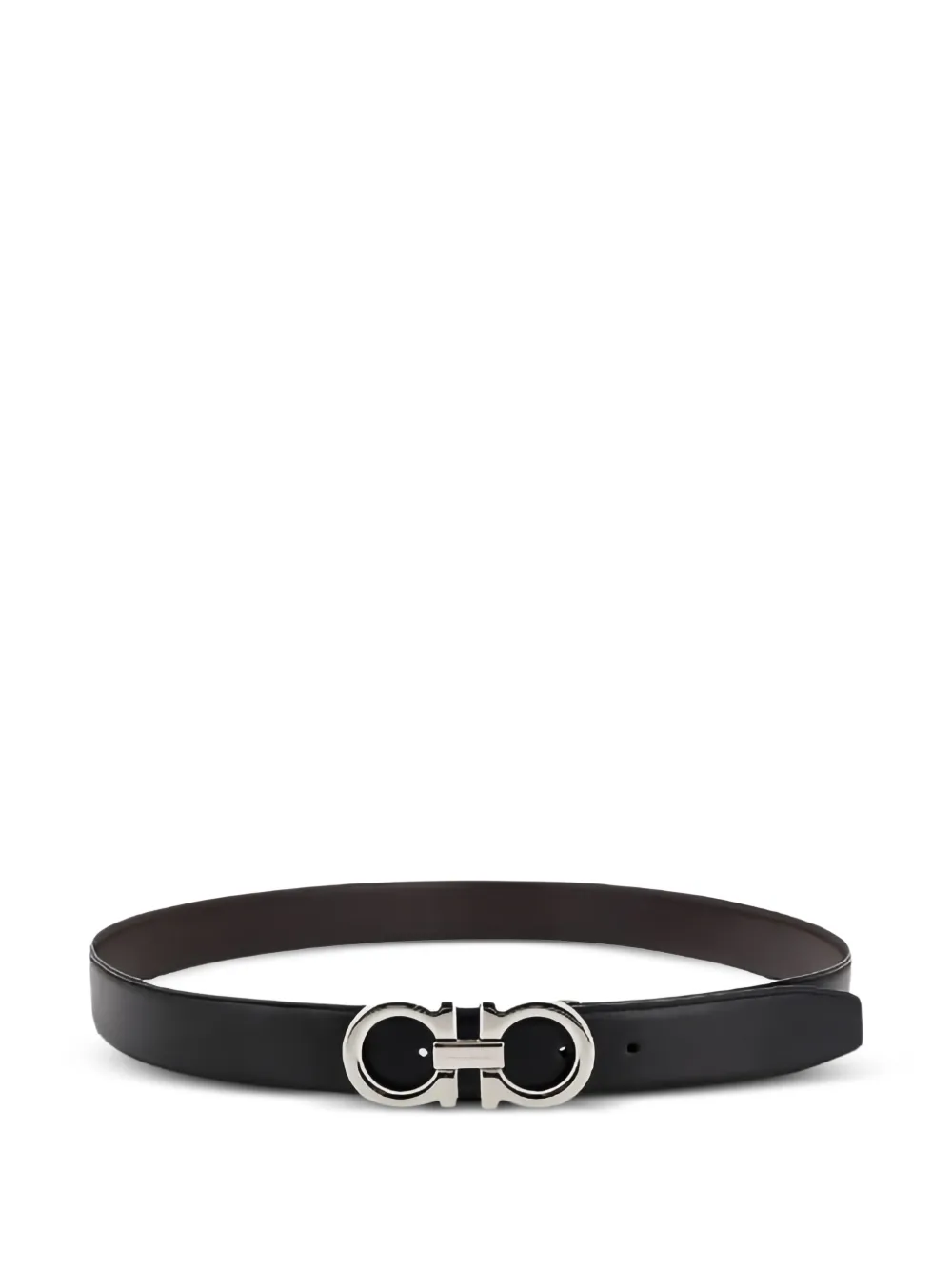 Ferragamo Double Gancini reversible buckle belt - Nero