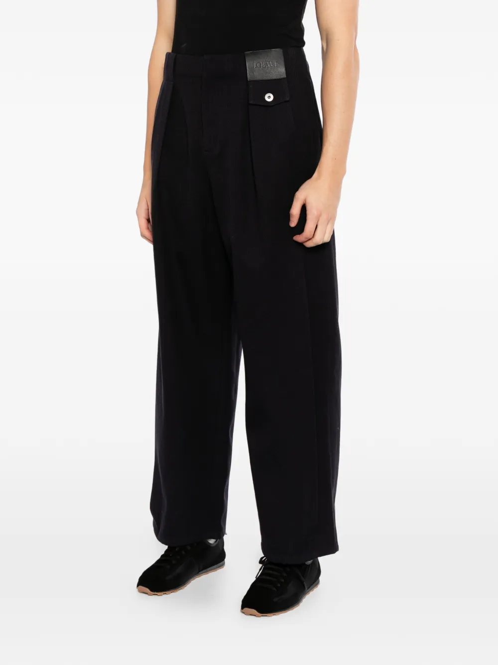  Loewe Logo-patch Trousers - Blue 