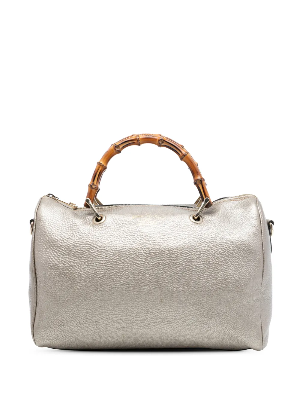 Gucci Pre-Owned 2016-2025 Medium Calfskin Bamboo Shopper Boston Bag satchel - Oro