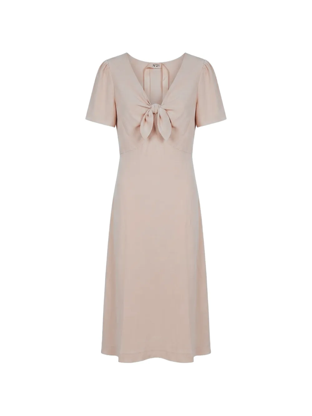 Nº21 bow-detail short-sleeve dress - Pink