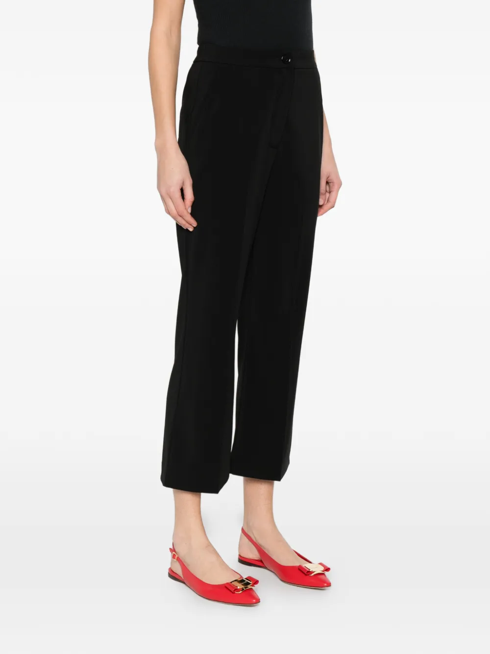 Patrizia Pepe Cropped broek Zwart
