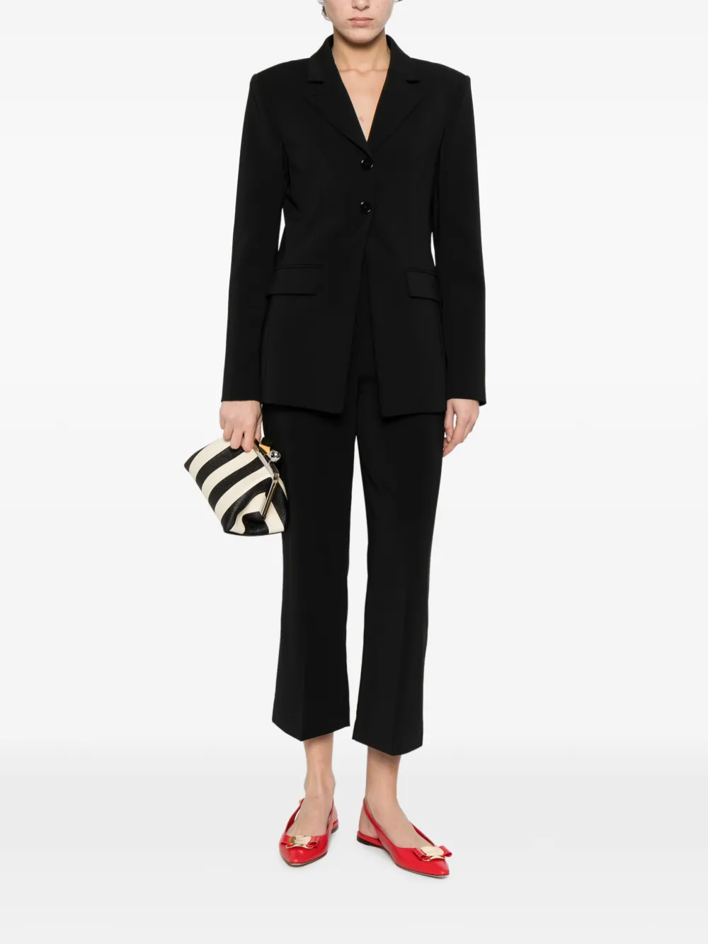 Patrizia Pepe Cropped broek Zwart