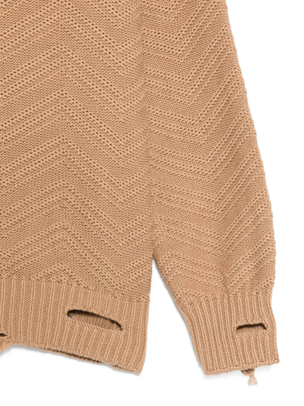  Laneus Zigzag Knit Sweater - Neutrals 