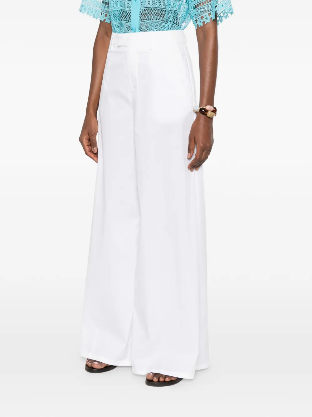  Berwich Wide-leg Trousers - White 