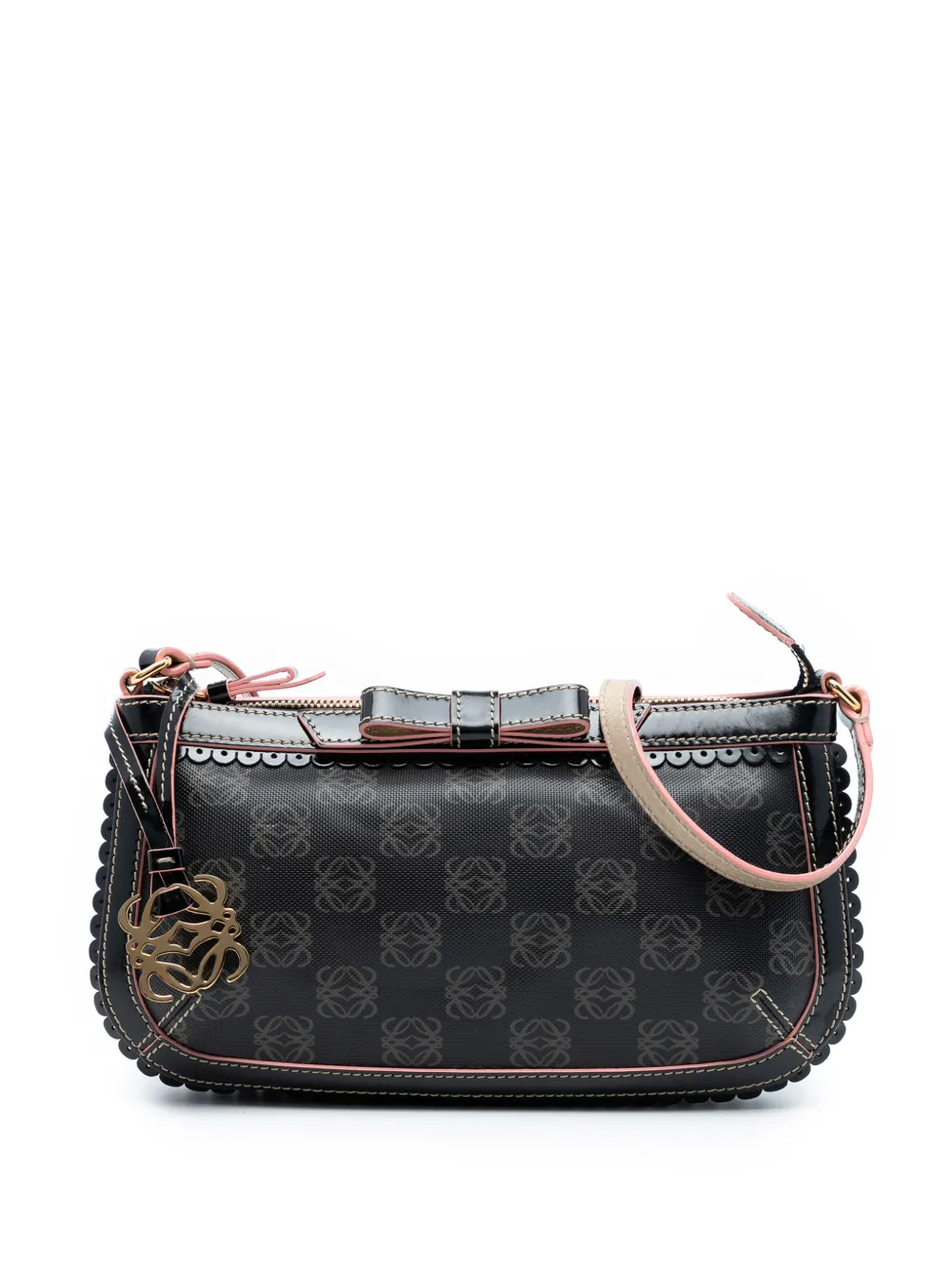 Loewe Pre-Owned 2007 Anagram PVC Coated Canvas shoulder bag - Nero