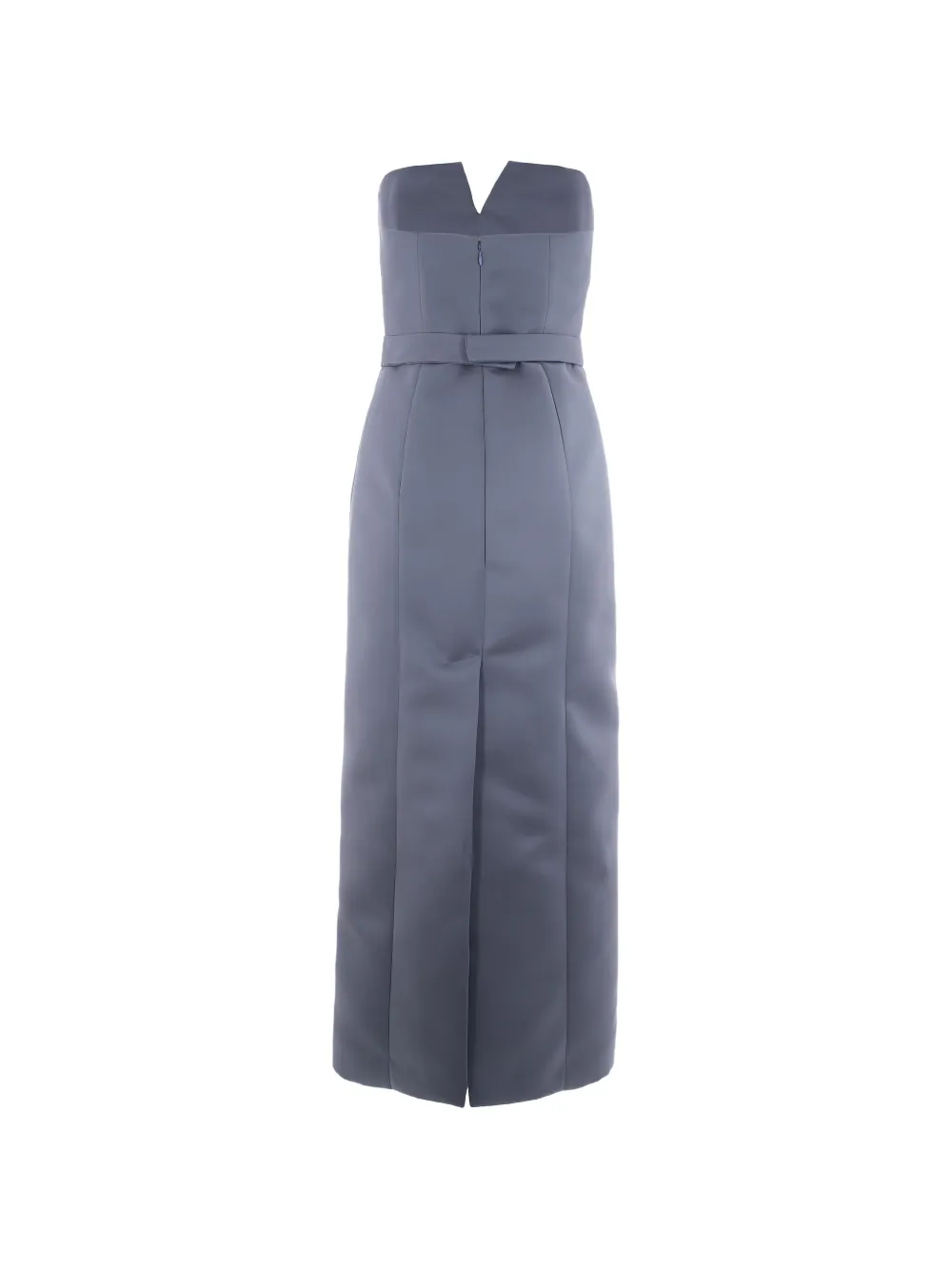 Belted Strapless Maxi Dress