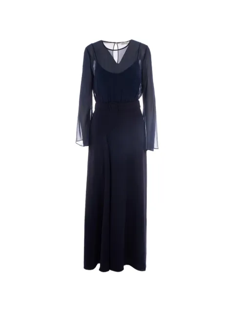 P.A.R.O.S.H. belted long-sleeve maxi dress