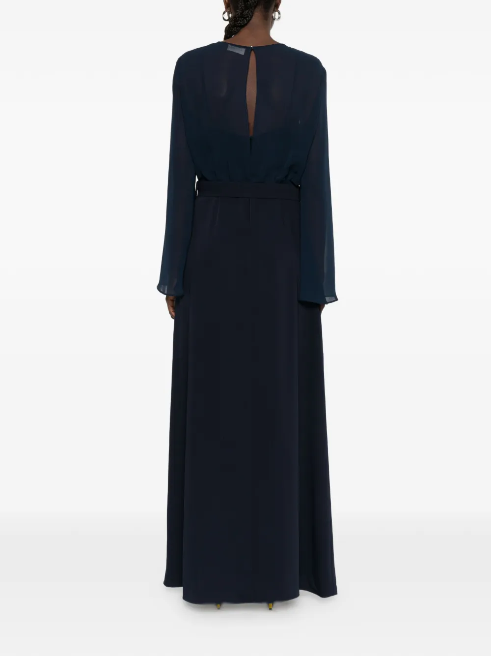 P.A.R.O.S.H. Maxi-jurk met ronde hals Blauw