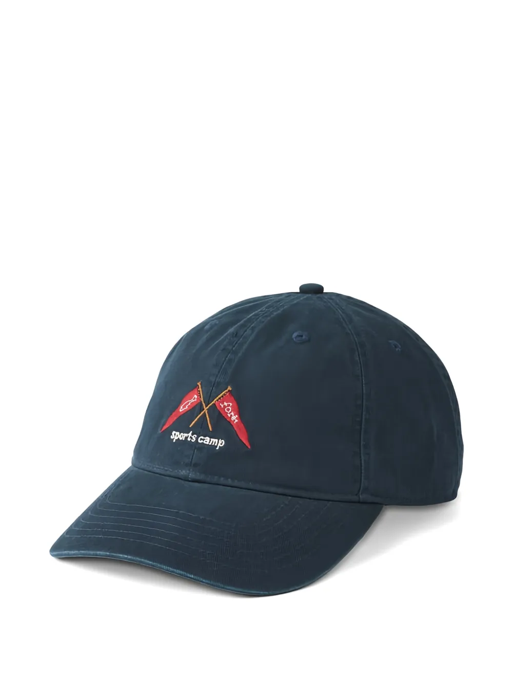 Forét Pennant Embroidered Baseball Hat In Black