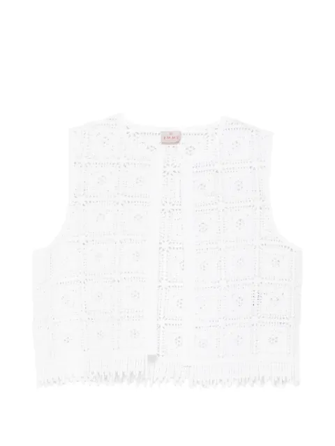 Marella crochet-knit fringed jacket