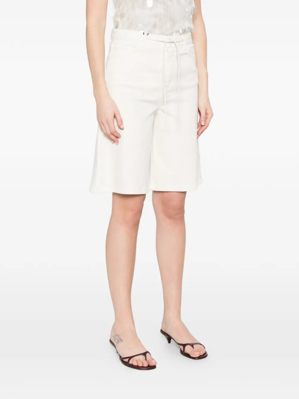  Monochrome Quasar Drawstring Shorts - Neutrals 