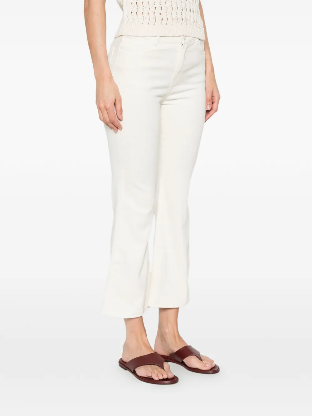  Monochrome Ronco Buttoned Cropped Jeans - Neutrals 