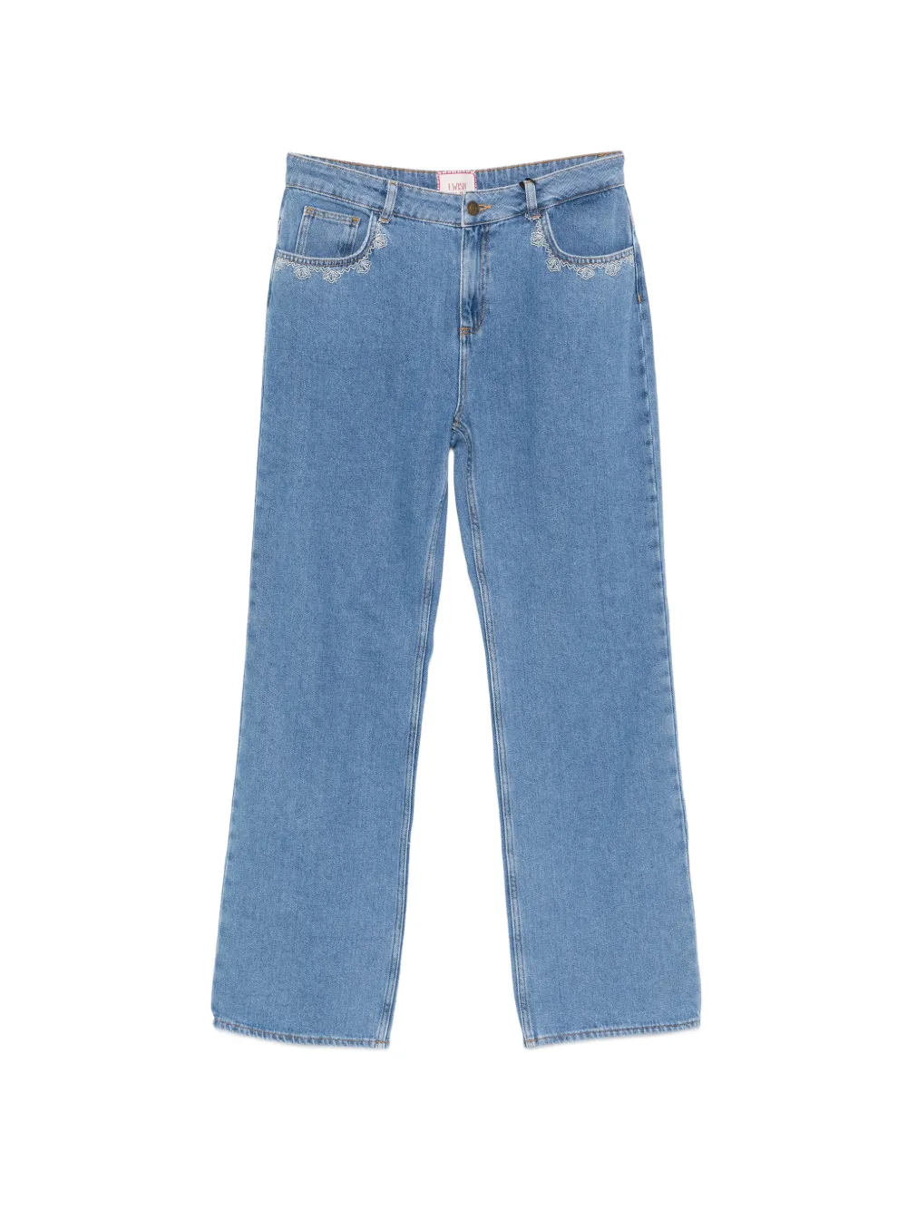 Pennyblack shell-embroidered straight-leg jeans - Blu