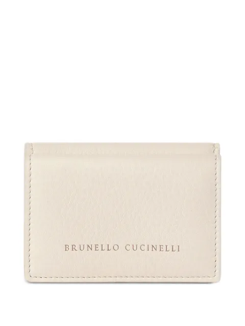 Brunello Cucinelli grained leather trifold wallet