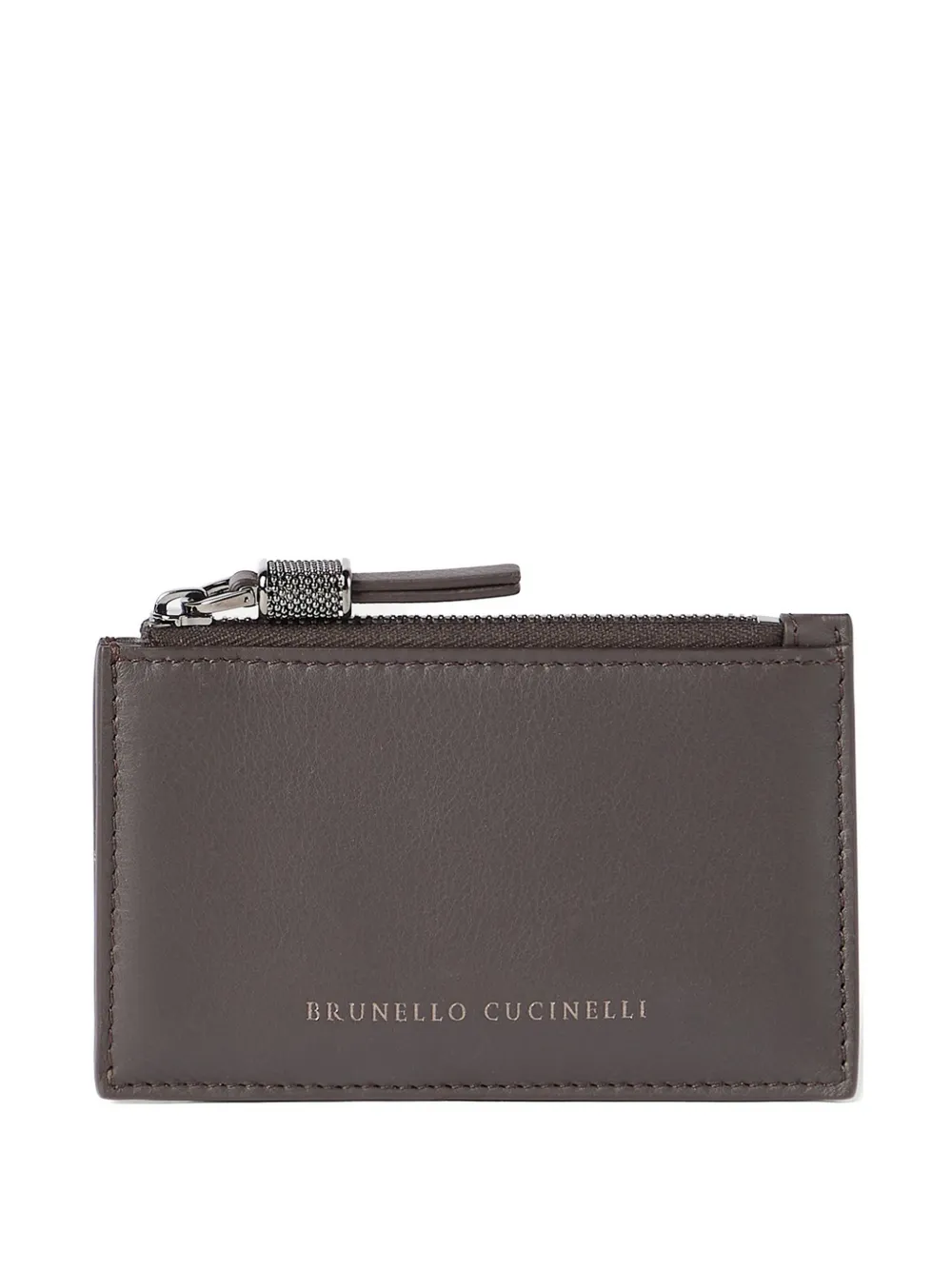 Brunello Cucinelli Portacarte con zip - Marrone
