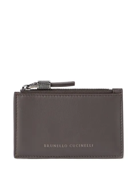 Brunello Cucinelli tarjetero con cierre brillante