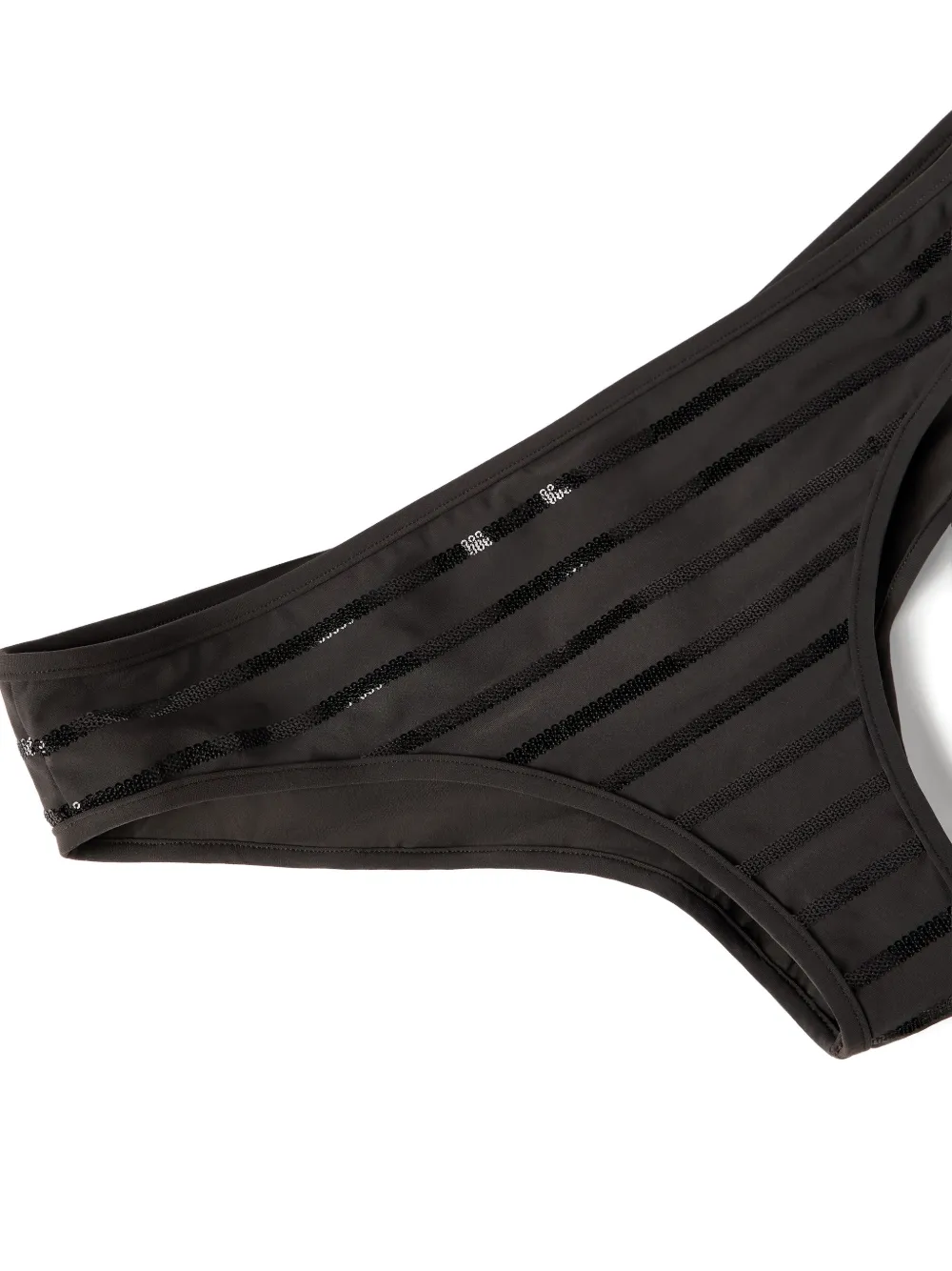 Brunello Cucinelli Gestreepte Monili bikinislip Zwart