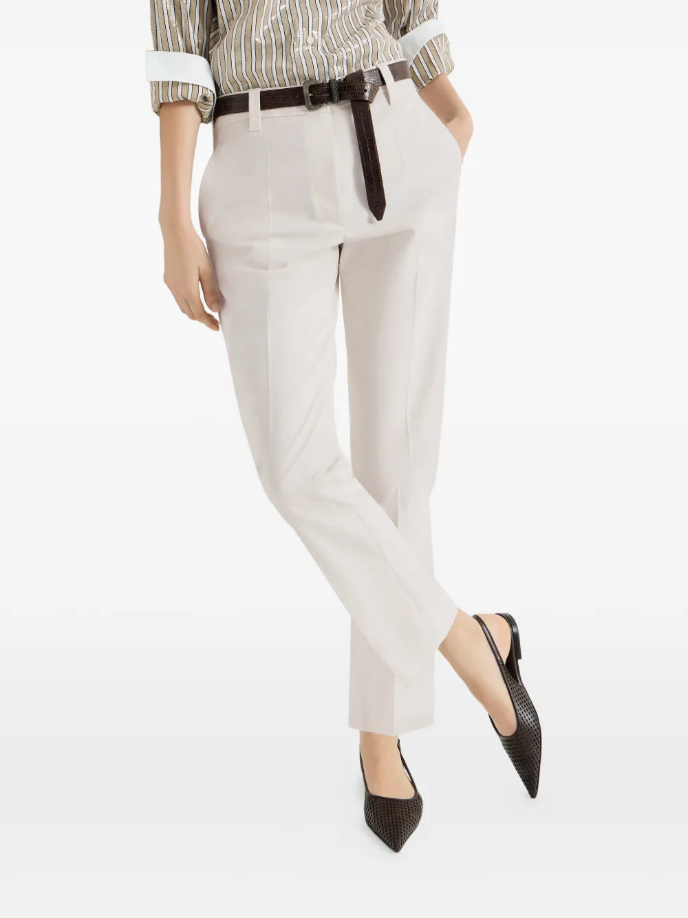 Brunello Cucinelli Twill broek Beige